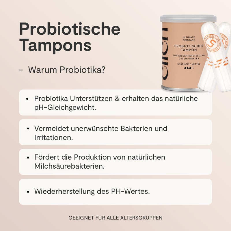 Probiotic Mini Tampons, Pack of 14 - ellen® Tampons Enriched