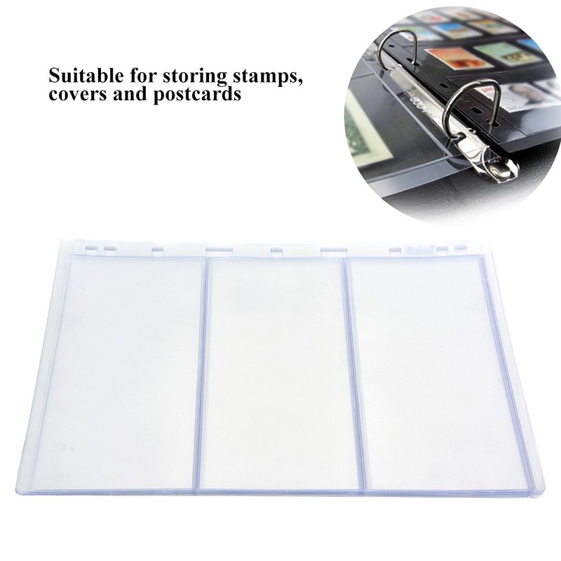 10Pcs Stamp Album Page Sheets Universal 9-Holes for Standard Stamp