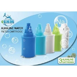 EHM 3 PACK Filter Replacement Cartridge Alkaline Mineral Water Ionizer Pitchers