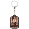 MaMeMi Masterartikel Olive Wood Keyring Laser Engraving, Faith Dark