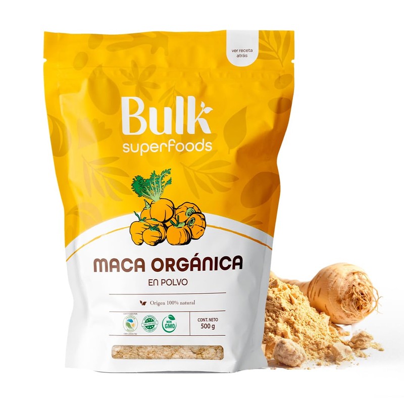 BULK SUPERFOODS Maca en Polvo 100% Natural Maca Amarilla Peruana