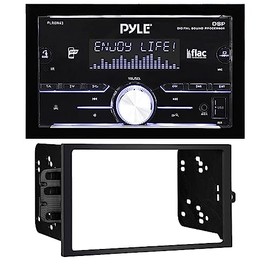 Pyle PLRDN43 Double DIN Bluetooth MP3/USB/AUX/AM/FM Stereo Amplifier Receiver with Remote Control with Double Din Stereo Install Kit (Fits Select 1994-2012 GM Vehicles)