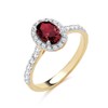 Old English Jewellers 9ct Yellow Gold on Silver Ruby CZ