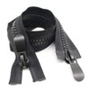 YaHoGa #15 Large Zip for Coat Plastic 2-Way Separable Black