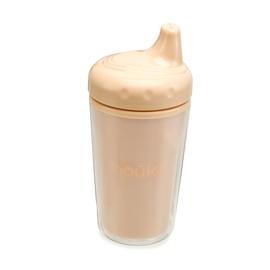 nouka Insulated and Non-Spill Sippy Cup | Leak Proof and Easy Grip | Keeps Drinks Hot or Cold | Soft Blush
