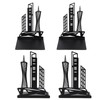 4pcs Bookends Black Architectural Style Decorative Non Slip Metal Desktop