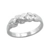 Sterling Silver Tiny Nugget Toe Ring for Women Pinky Ring