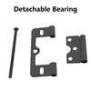 bociloy 6Pcs 3 Inch Non-Mortise Hinge, Black Bifold Door Hinges