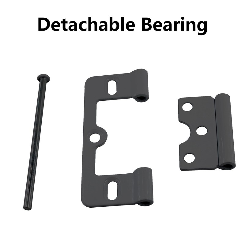 bociloy 6Pcs 3 Inch Non-Mortise Hinge, Black Bifold Door Hinges