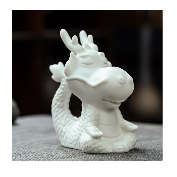 Dragon Figurine, Cute, Dragon, Zodiac Sign, Year of the Torn, Good Luck Goods, Lucky Goods, Interior Decoration, Tabletop, Present, Feng Shui, Porcelain