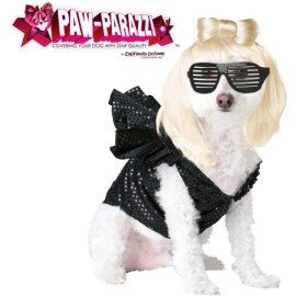 California Costume Pet Lady Gaga Dogga Pet Costume - Black, Small