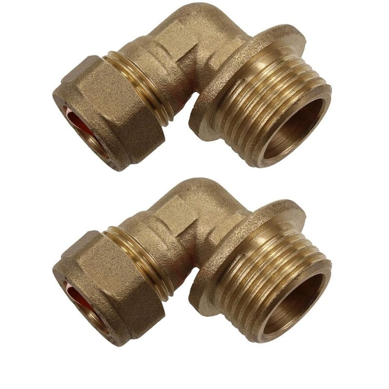 UKDD® 15mm Compression by 3/4" BSP Brass Male Iron Elbow