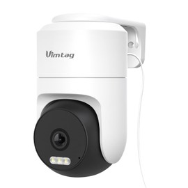 VIM TAG 2,5K Überwachungskamera Aussen, 5GHz WLAN Kamera Überwachungs außen,360°PTZ mit PIR Automatischer Verfolgung,Vollfarb-Nachtsicht, 2-Wege-Audio, IP66,Funktioniert mit Alexa,SD & Cloud