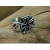 Fly Style Stainless Steel Iron Cross Signet Ring for Men