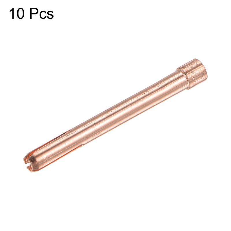 sourcing map 10pcs TIG Collet 3.2x50mm Stubby Collet Tungsten Electrode