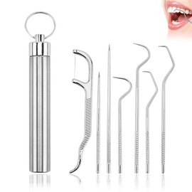 7Pcs Toothpick Set, Reusable Toothpick, Portable Toothpicks Holder for Outdoor Picnic Camping and Travel