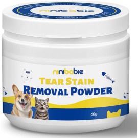 Ninibabie Tear Stain Remover Powder for Dogs and Cats, Eye Stain Cleaner, Natural Formula