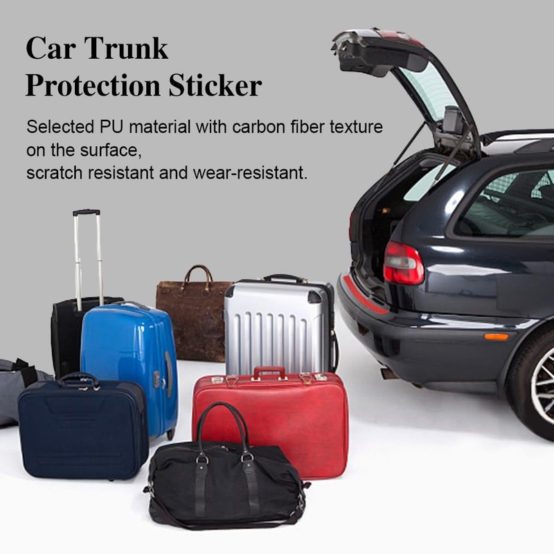Anti-Scratch Car Door Protector, Carbon Fiber Bumper Guard with Tools,