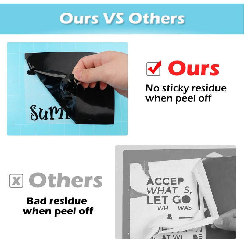 HTVRONT HTVRONT Light Grip Cutting Mats for Cricut, 2 Pack
