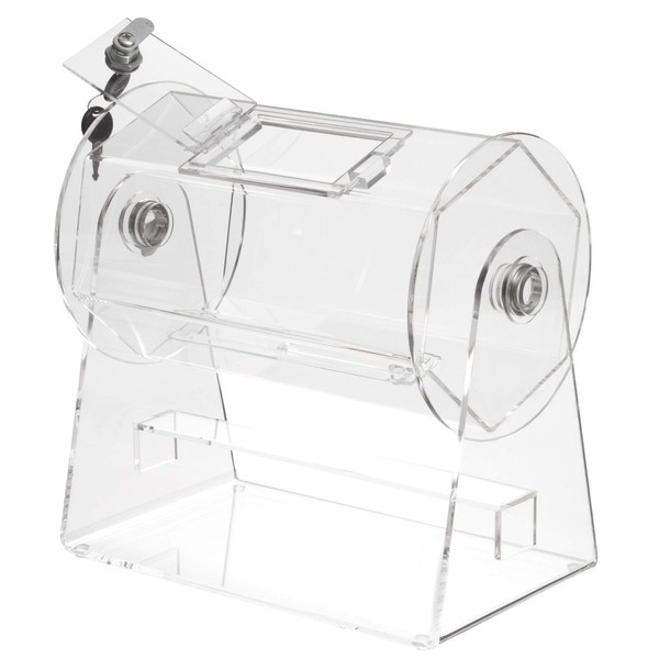 Midway Monsters Clear Acryclic Raffle Spinning Drum - Spinning Raffle