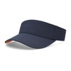 Pacific Headwear Standard Perforated Visor Powered by Coolcore, Navy/Orange
