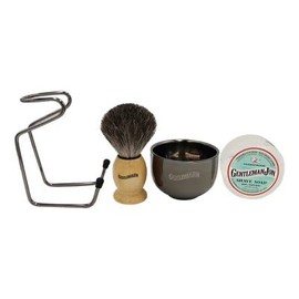 Gentleman Jon Complete Shaving Brush Kit | Contains 4 Shaving Essentials Including Shave Brush, Shave Bowl, Shave Soap and Shave Stand