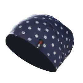 hairtex Stable beanie unisex - protects against odours - water resistant, dirt-resistant, breathable, Floral Blue, Unit size