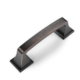 Amerdeco 10 Pack Kitchen Cabinet Handles Oil Rubbed Bronze Cabinet Pulls 3 Inch(76mm) Hole Center Cabinet Hardware for Bathroom Drawer Pulls Dresser Pulls AM0002
