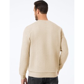 JMIERR Sweatshirt Men's Long Sleeve Casual Pullover Crew Neck Sweatshirts Winter Hoodies Loose Fit, A beige, S