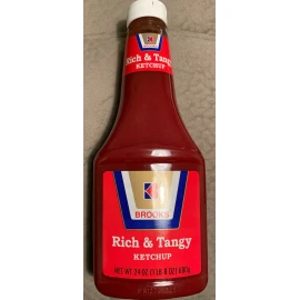 BROOKS KETCHUP RICH & TANGY CATSUP BNIB 24 Oz BOTTLE - PACK OF 6 BOTTLES
