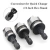 Mesee 3 Pieces 5 Flute 90 Degree Chamfering Countersink Drill