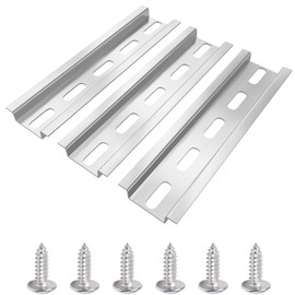 mxuteuk 3pcs Aluminum DIN Rails,4 Inches Long,35mm Wide,7.5mm High DIN Rail with RoHS for Hardware Components Mounting MXU-DIN-100