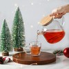 CnGlass Glass Teapot Stovetop Safe,40.6oz Clear Tea pot with Removable