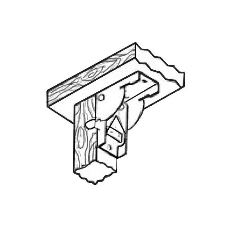 Selby Folding Table Leg Bracket Bronze Plated #S-149L (Each)