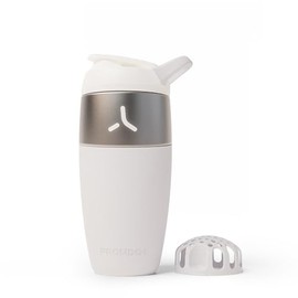 Promixx Pursuit Edelstahl Shaker - 760ml Leichter Metall Proteinmixer mit Snap-Fit für Glatte Shakes - Auslaufsicher Geruchsfrei für Fitness - Weiß