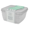 HYLT Fresh Food Storage Container Set, 2 Pieces Plastic Storage Space-Saving Tubs for Organising Lunch, Pasta, Rice Lunch Snack Box (Cream)