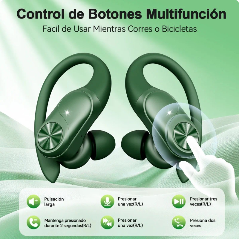 Bmani T60 Audfonos Inalmbricos Bluetooth,con Doble LED Pantalla Digital y