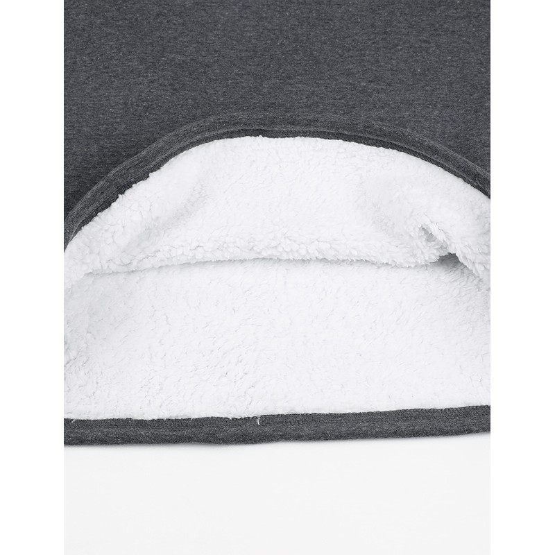 Yeokou Women Warm Sherpa Lined Fleece Crewneck Sport Sweatshirt Pullover