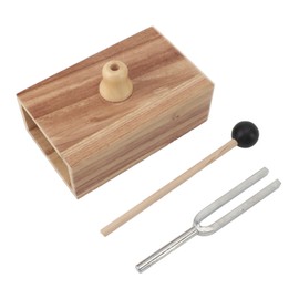 Tuning Fork Set with Wooden Resonator Box Rubber Hammer 512HZ Steel Singing Tone for Healing Yoga Meditation Relaxation