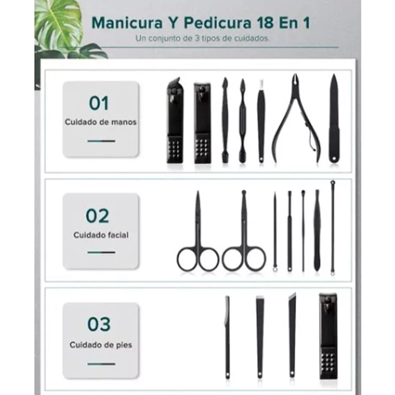 MARZSEFLO Set De Manicura Pedicura Pies Manos Corta Uñas 23