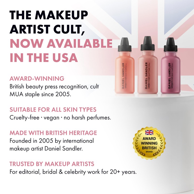 Daniel Sandler Watercolour Liquid Blush — Buildable Long-Lasting Matte Pastel