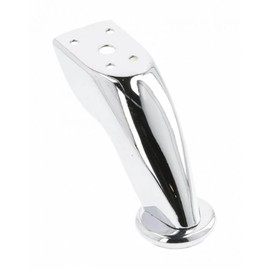 Gedotec Metal Furniture Foot | 1 Piece | Csilla | Table Leg Chrome Steel | Feet for Furniture - Protection from Scratches | Height: 92 mm - Width: 50 mm | Dresser Feet - Cabinet Foot - Table Foot |
