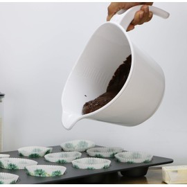 Reston Lloyd Microwave Safe Calypso Basic 2 Quart Mixing Batter Bowl, White