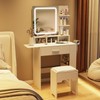 Fameill Vanity Desk with Mirror and Lights, Small Makeup Vanity