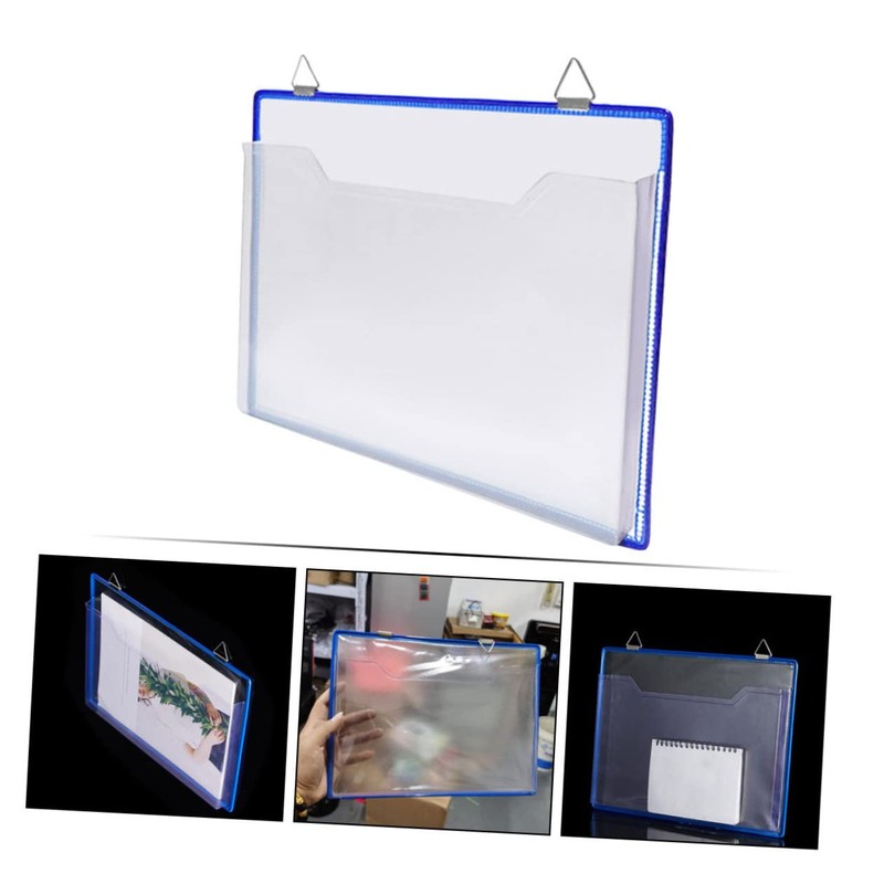 Operitacx Briefcase Transparent File Container Storage Bag for Documents Organiser