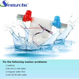 W11101906 w10869803 ntw4516fw3 Washer Washing Water Inlet Valve Compatible with whirl-pool, ama-na, cro-sley Washer NTW4655EW1, NTW4665GW0, NTW4516FW2, NTW4516FW3, NTW4516FW4, NTW4605EW1