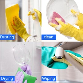 ZHONYEE 5 Pack Dishcloths Reusable Eco Friendly Dishcloths Replaces Paper Towel, Super Absorbent, Long-Lasting Natural Cellulose & Sponge Dish Towels and Dish Rag (Multicolor)