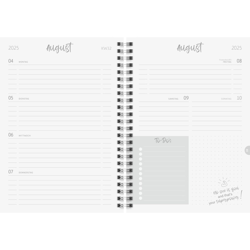 BRUNNEN School Calendar Style 2025/2026 "Clouds" | A5, Plastic