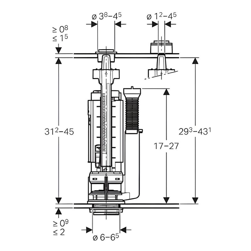Geberit Type 290 Dual Flush Valve & 380AG Fill Valve