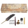 Feather Pen Exquisite Pattern Quaint Texture Comfortable Grip Stainless Steel